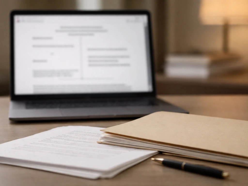Blurred court filing screenshot on a desk with a pen and folder, symbolizing litigation records and corporate filings.